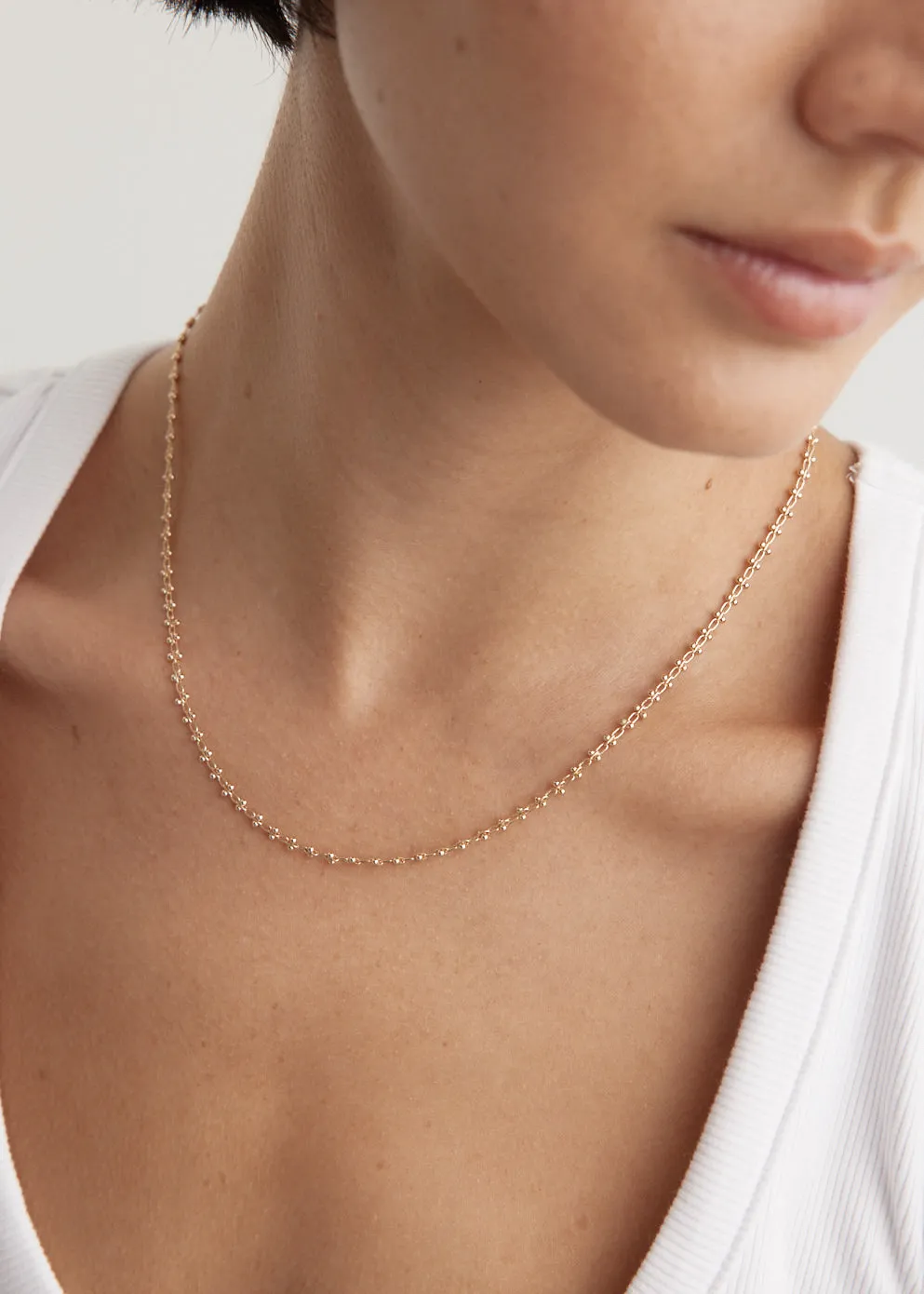 Gold Plated Bead Necklace