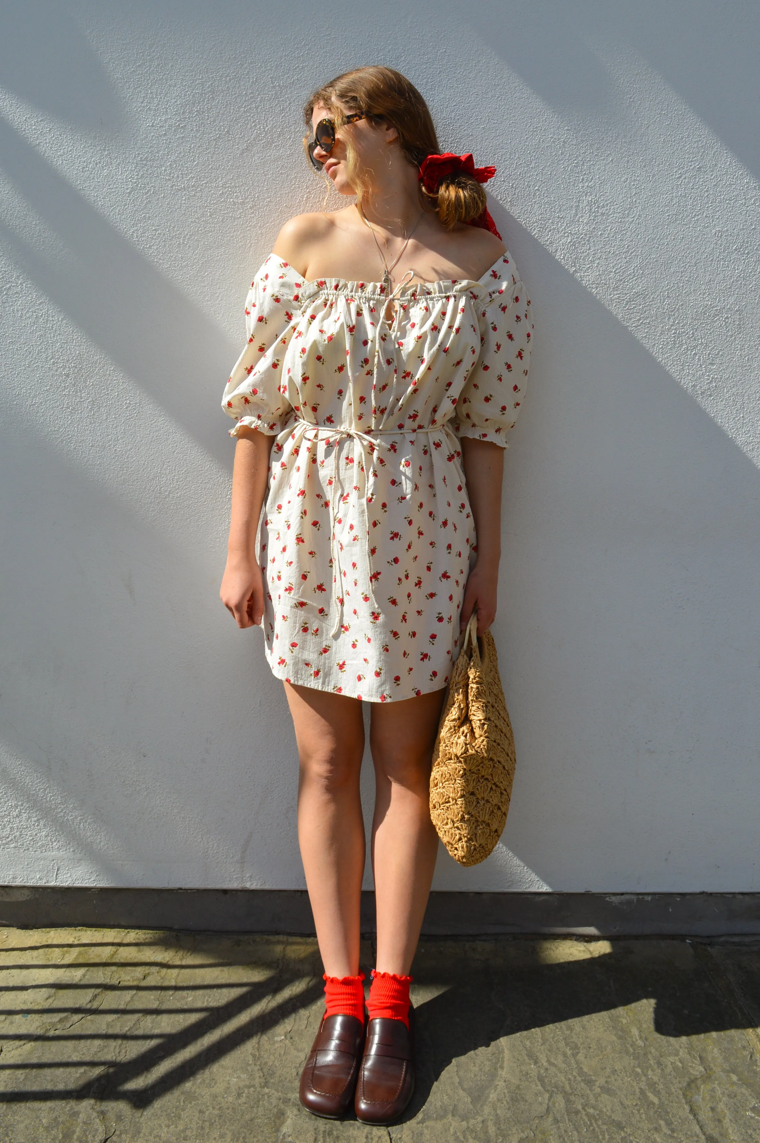 ICHI Rosey Birch Mini Dress