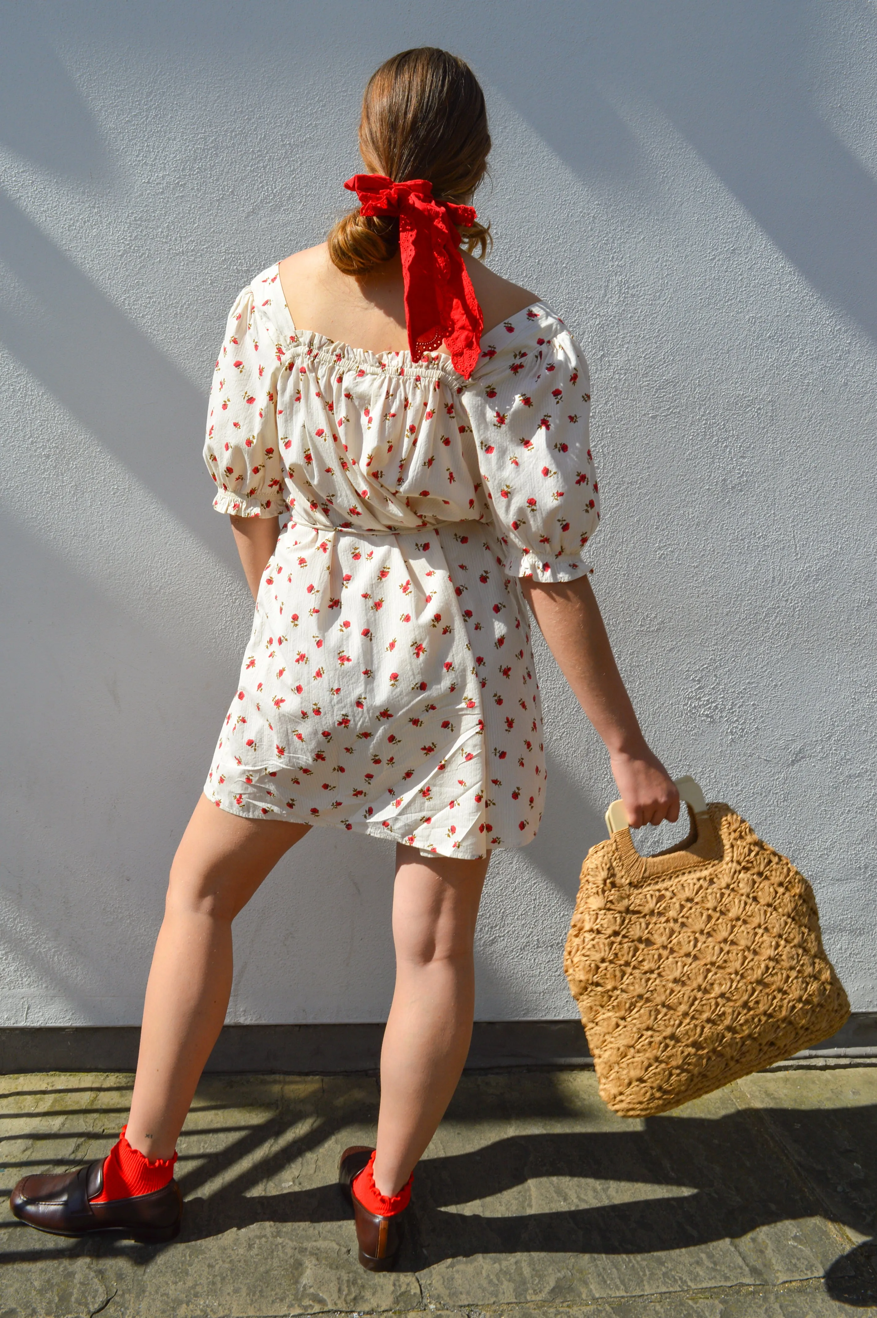 ICHI Rosey Birch Mini Dress