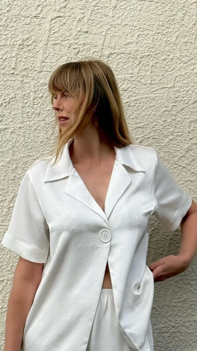 Imogen Button Shirt - Cream