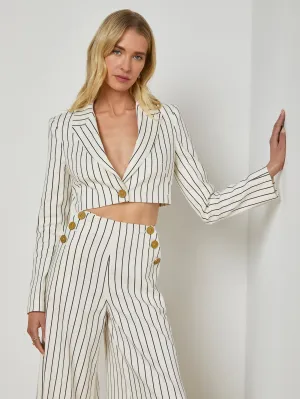 Izzie Striped Cropped Blazer