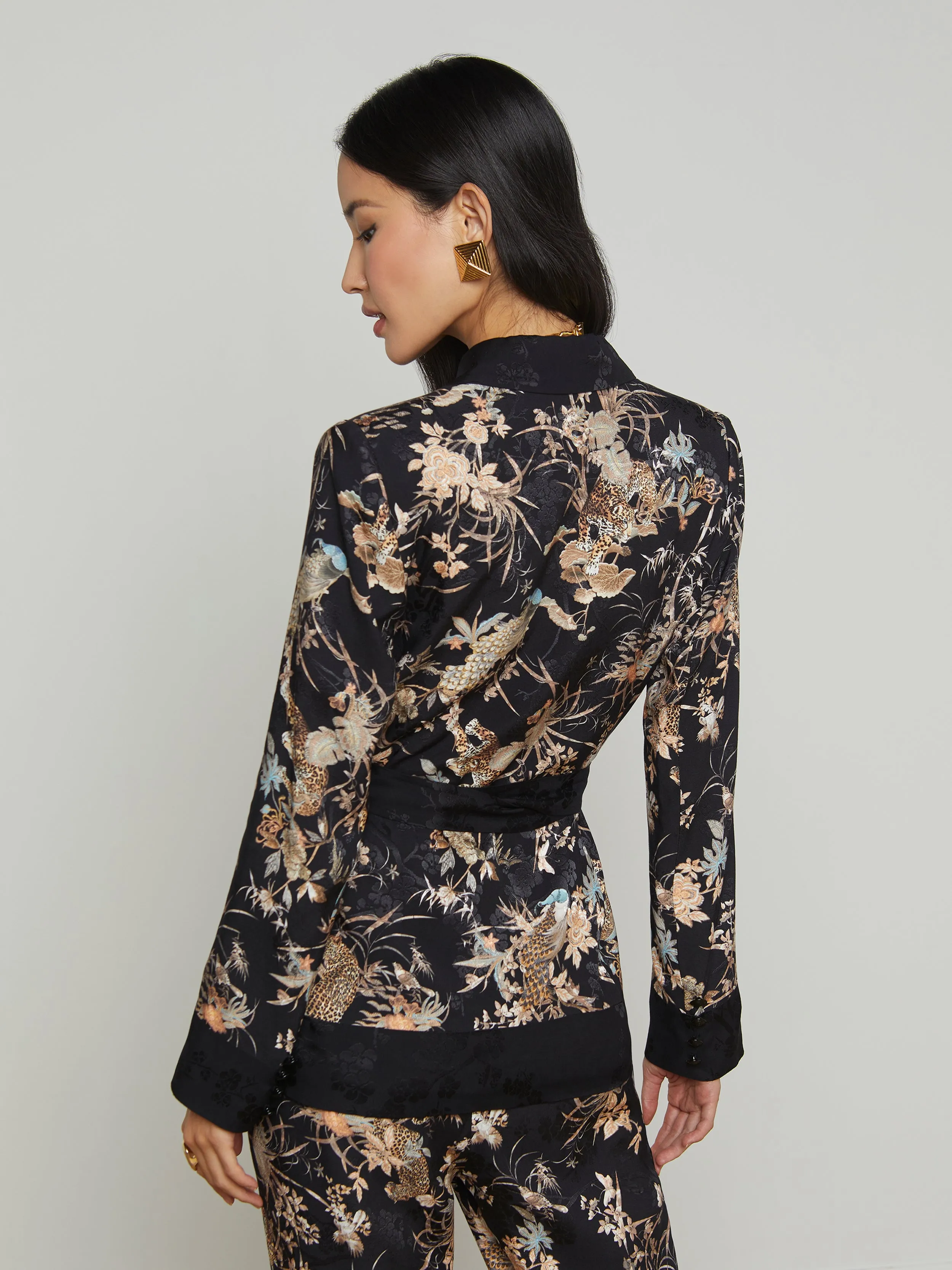 Jordana Satin Wrap Blazer