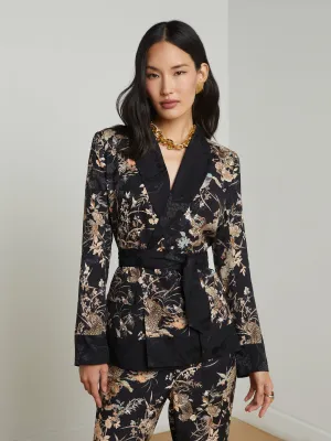Jordana Satin Wrap Blazer