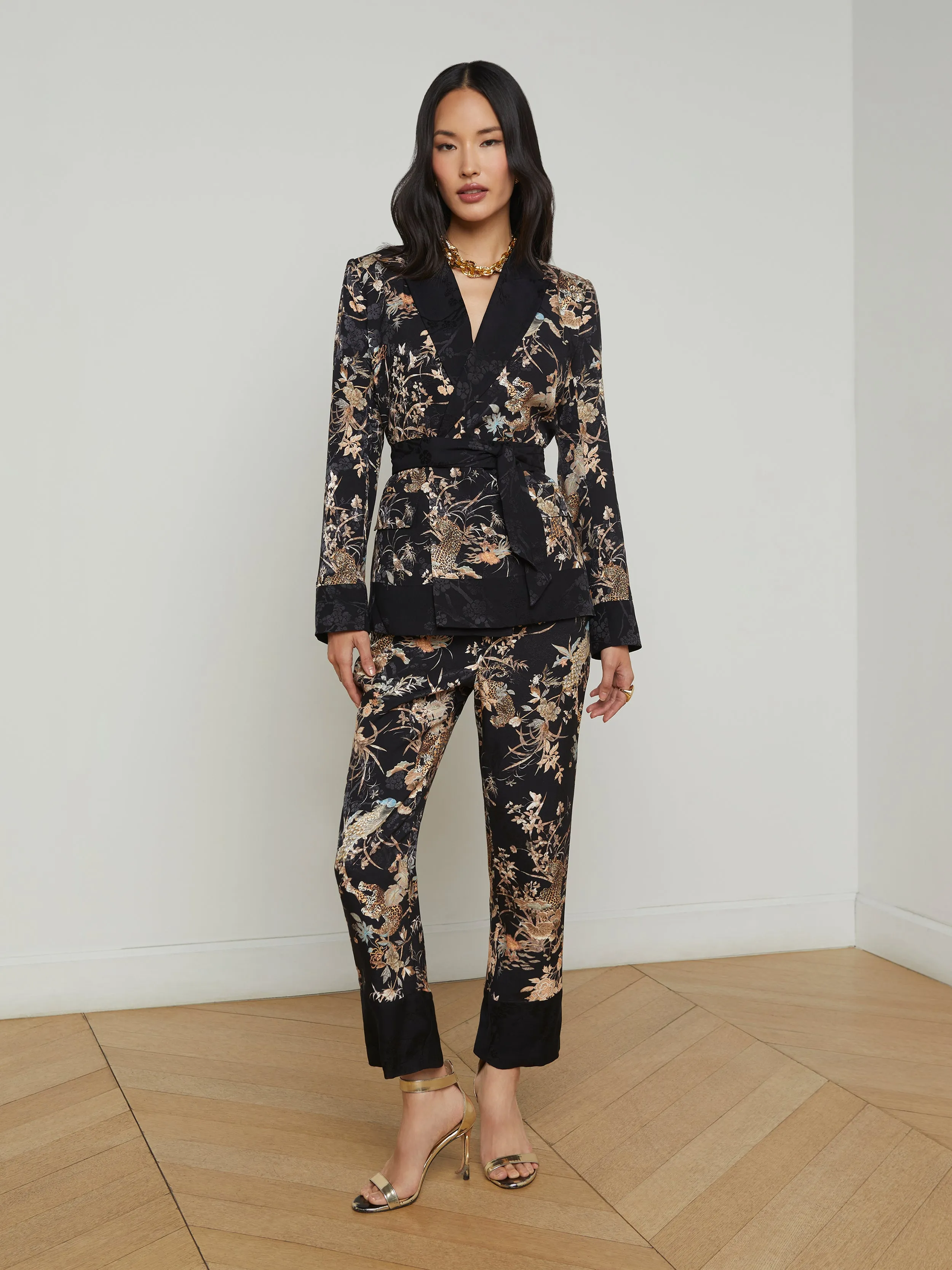 Jordana Satin Wrap Blazer