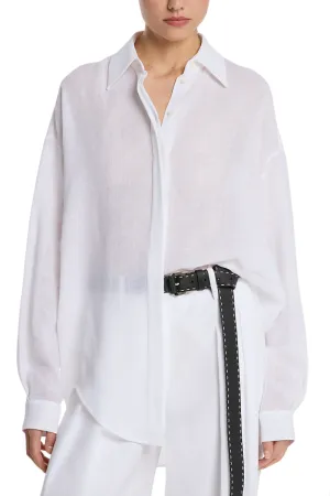Linen Crepe Gauze Boyfriend Shirt