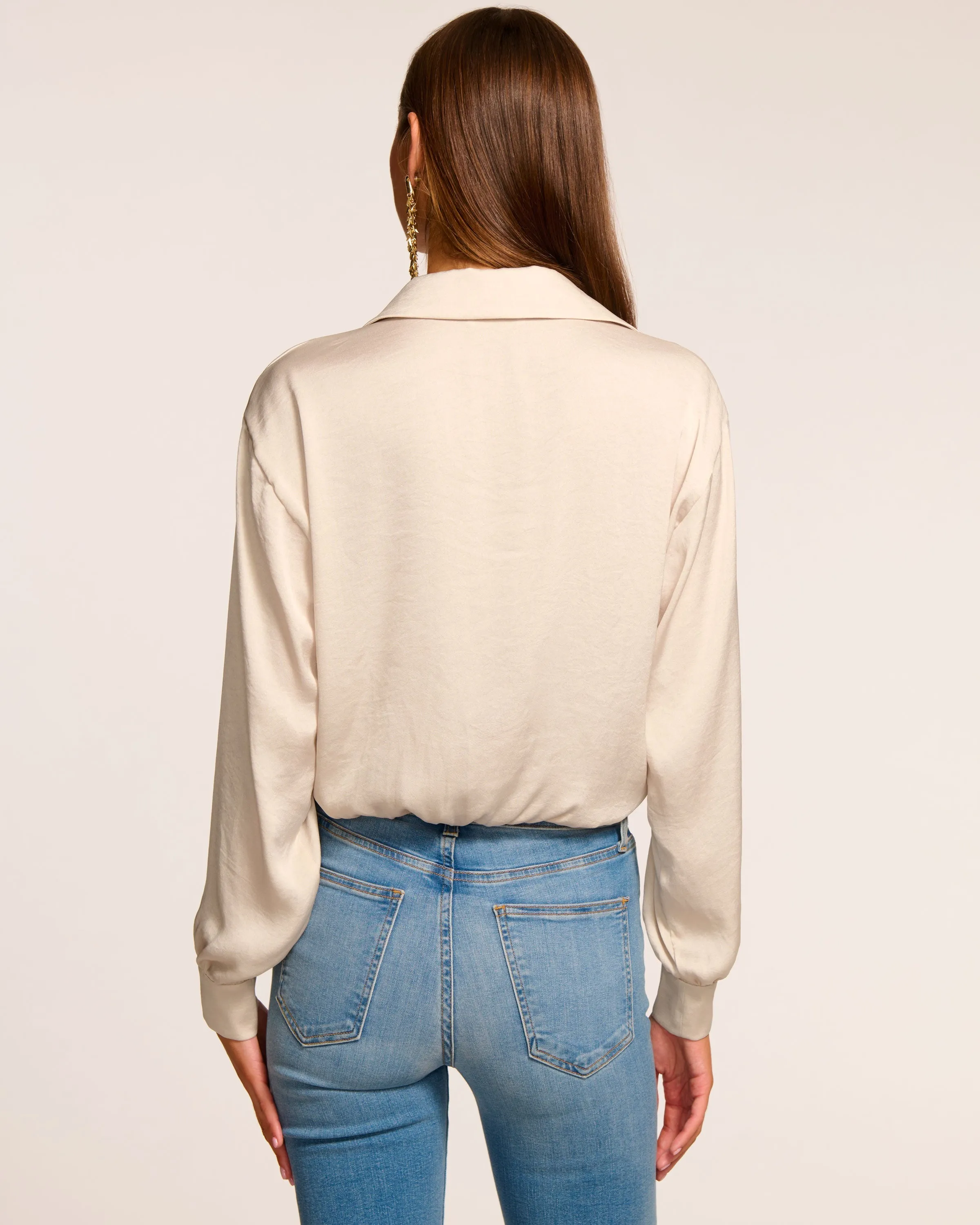 Luna Button Down Tie-Front Top