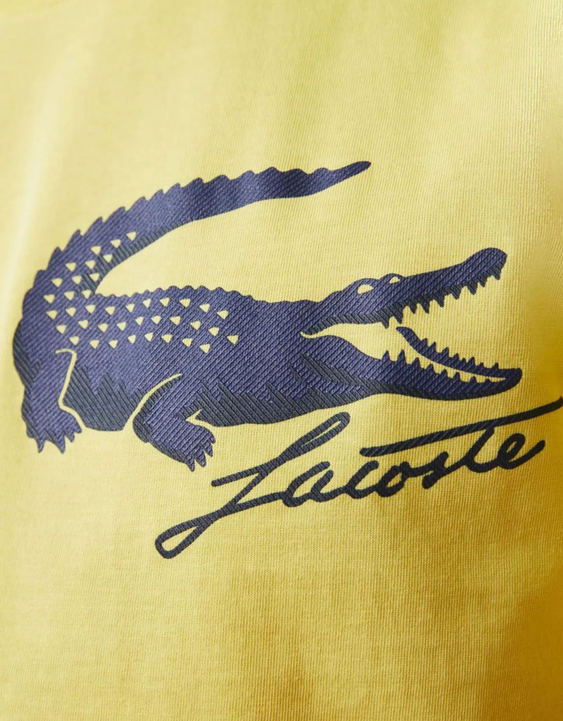 Men's Sport French Open Edition Crocodile Print T-shirt Sunny Yellow