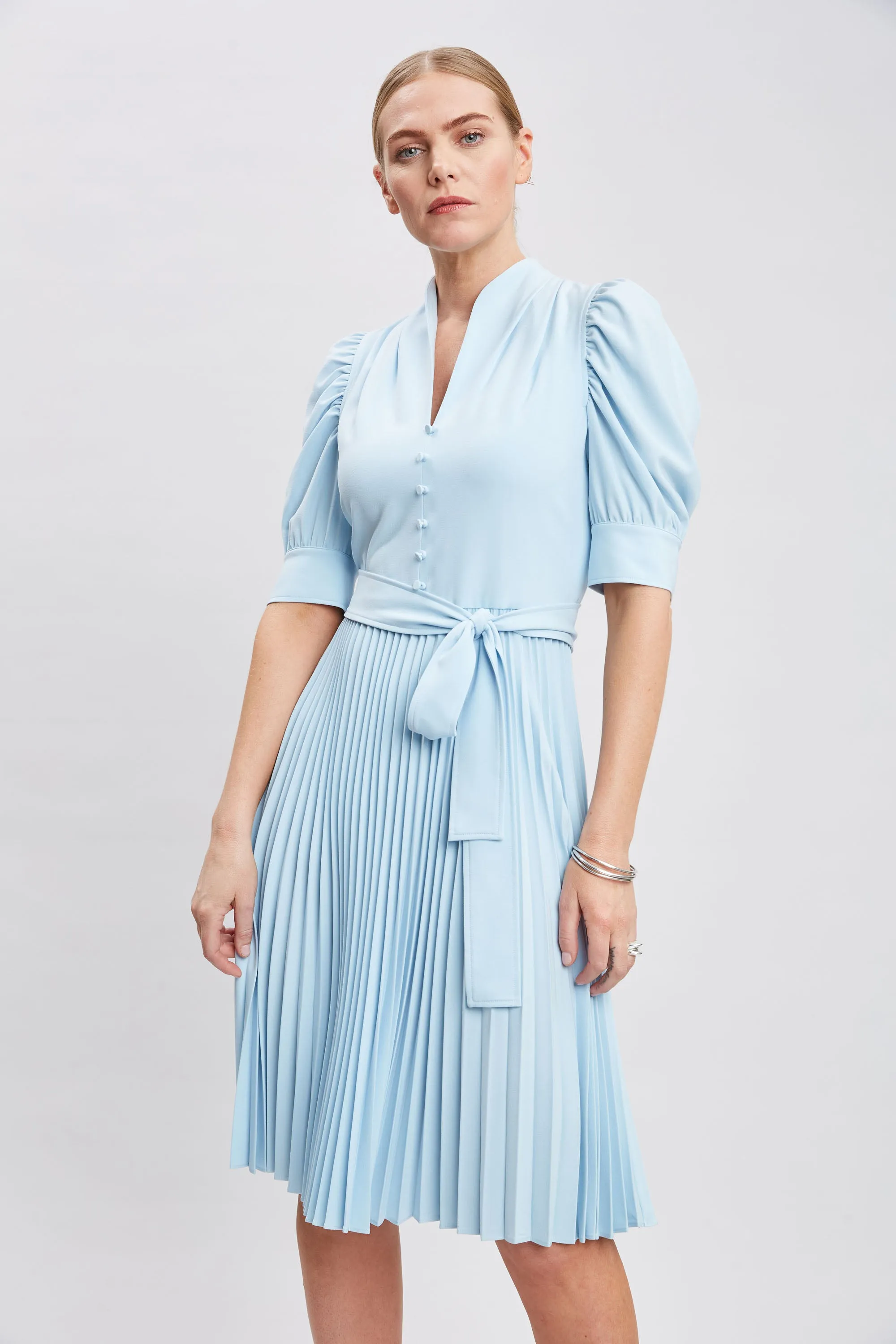 Pleated Contour Dress
