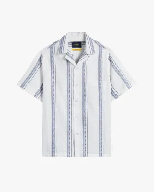 Portuguese Flannel Alqueva Shirt - White / Blue