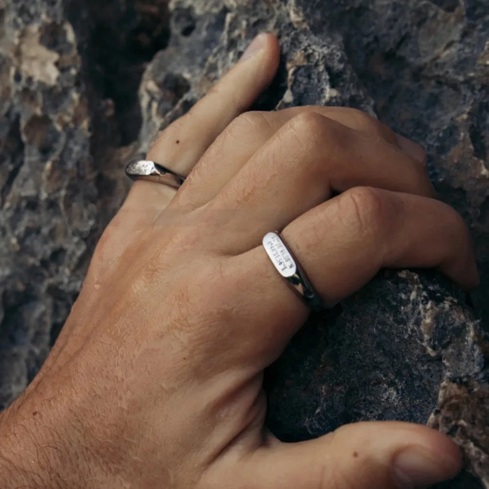 Stylish engraved Steel Ring