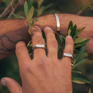 Stylish engraved Steel Ring