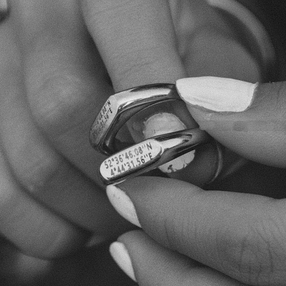 Stylish engraved Steel Ring