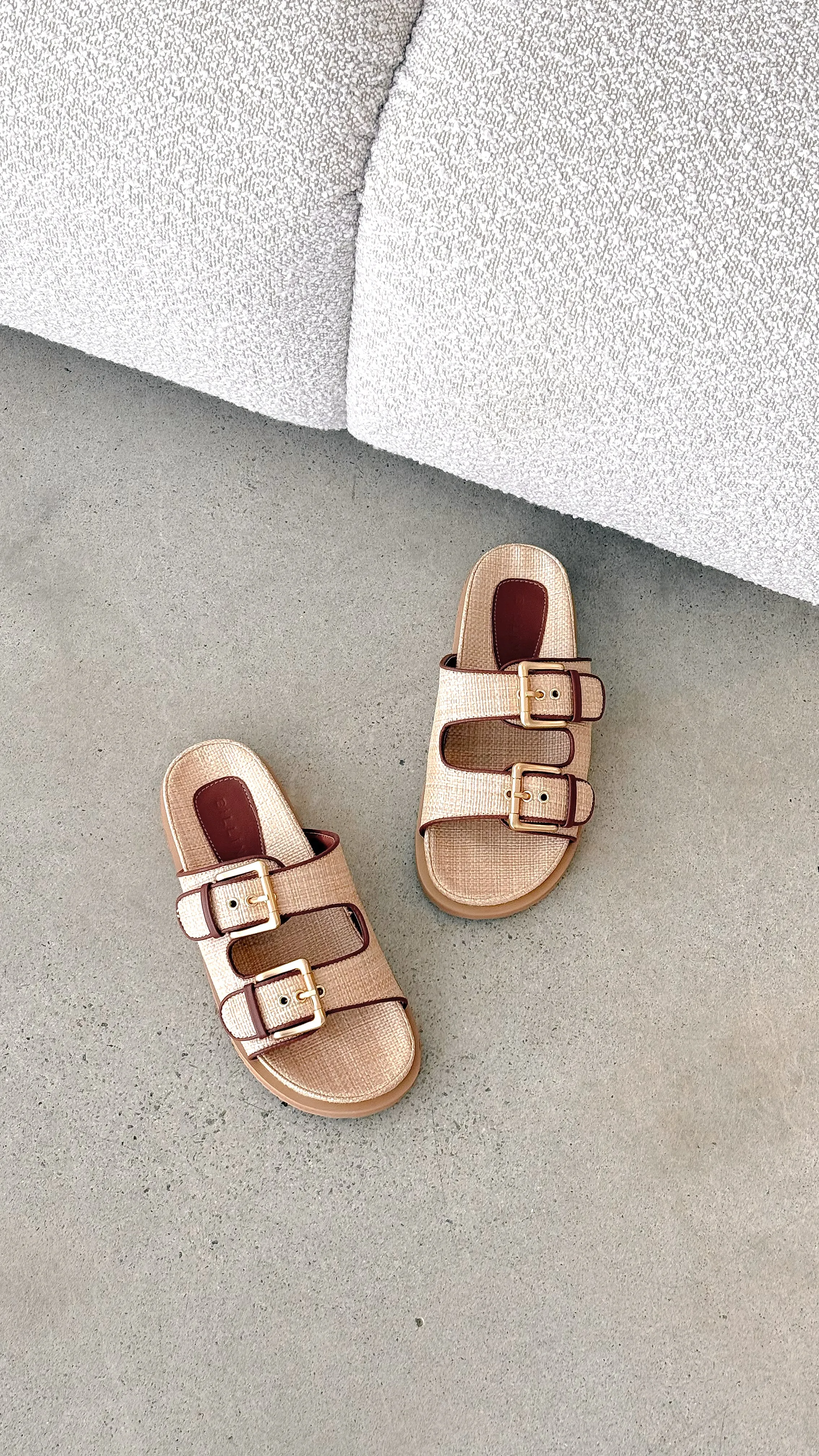 Tenzin Slides - Natural Raffia