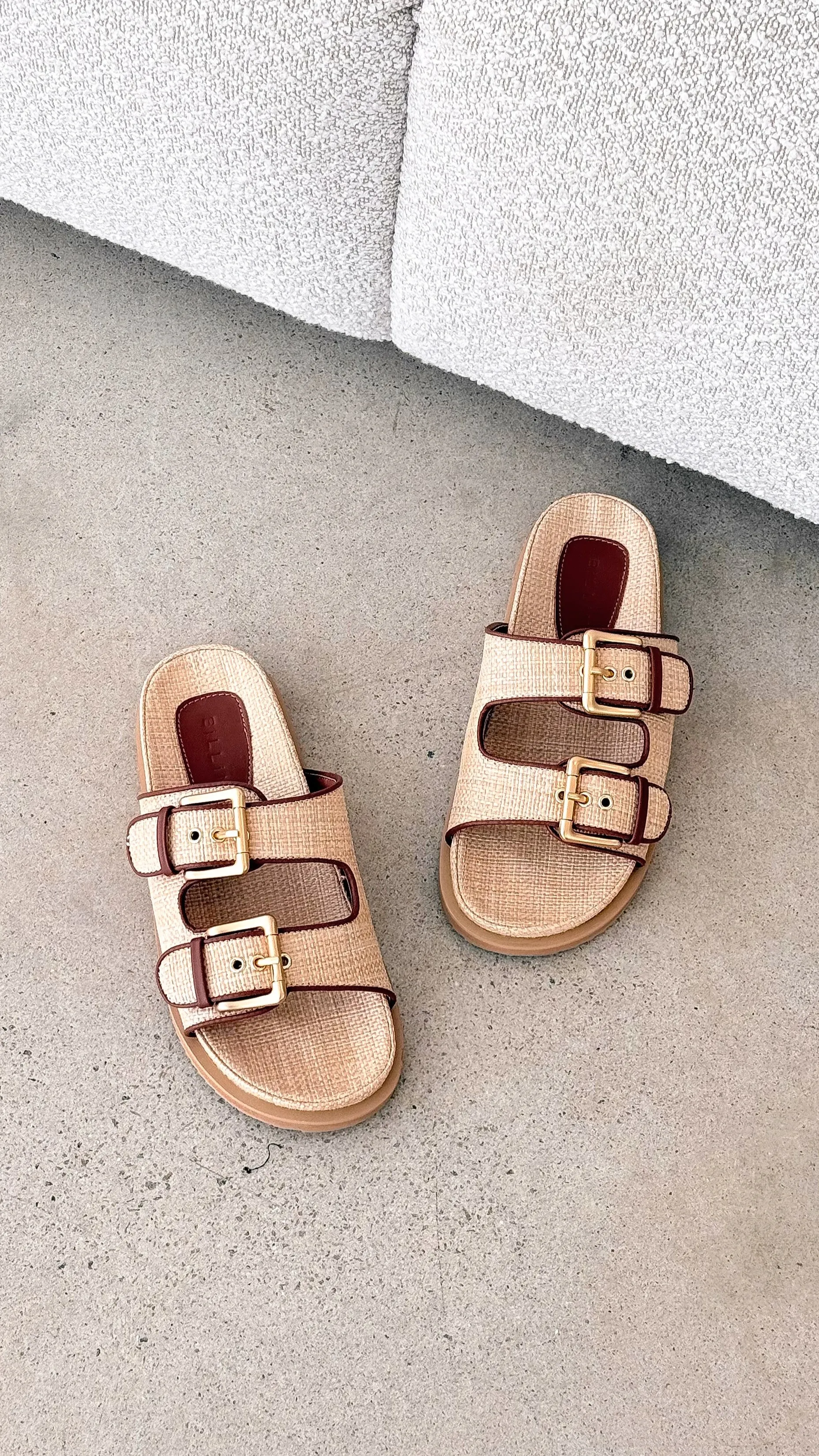 Tenzin Slides - Natural Raffia