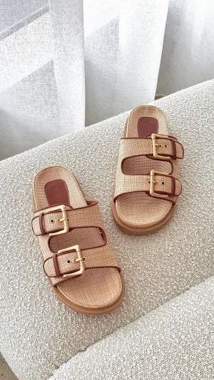 Tenzin Slides - Natural Raffia