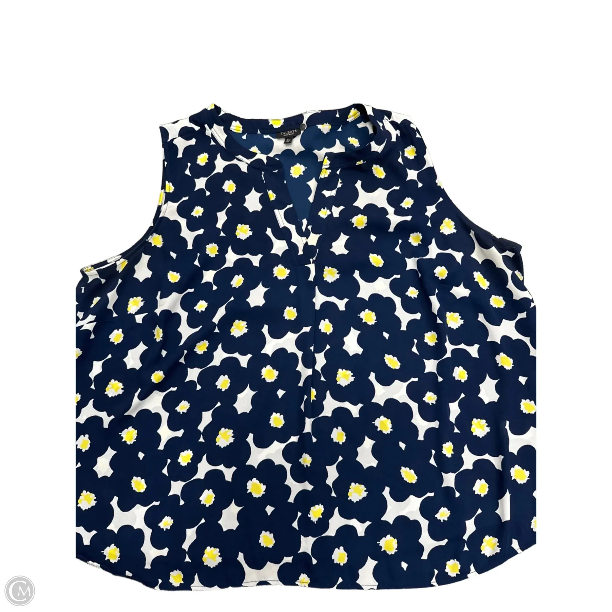Top Sleeveless By Talbots In Blue, Size: 3x