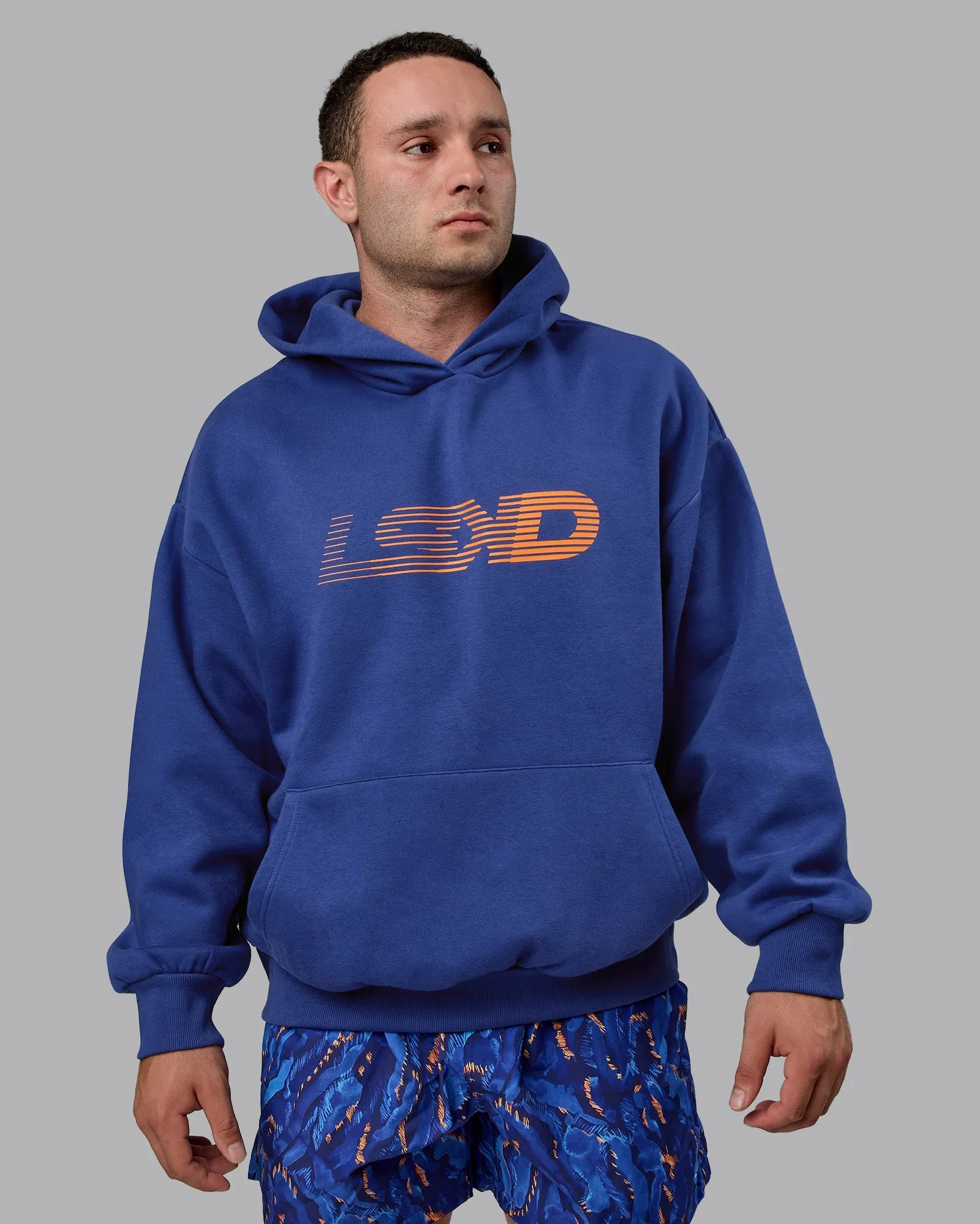 Unisex Motion Hoodie Oversize - Galactic Cobalt-Orange