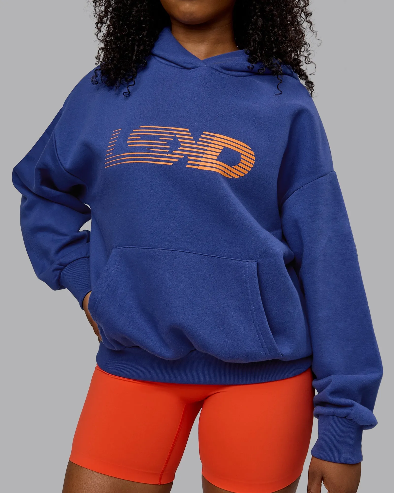 Unisex Motion Hoodie Oversize - Galactic Cobalt-Orange