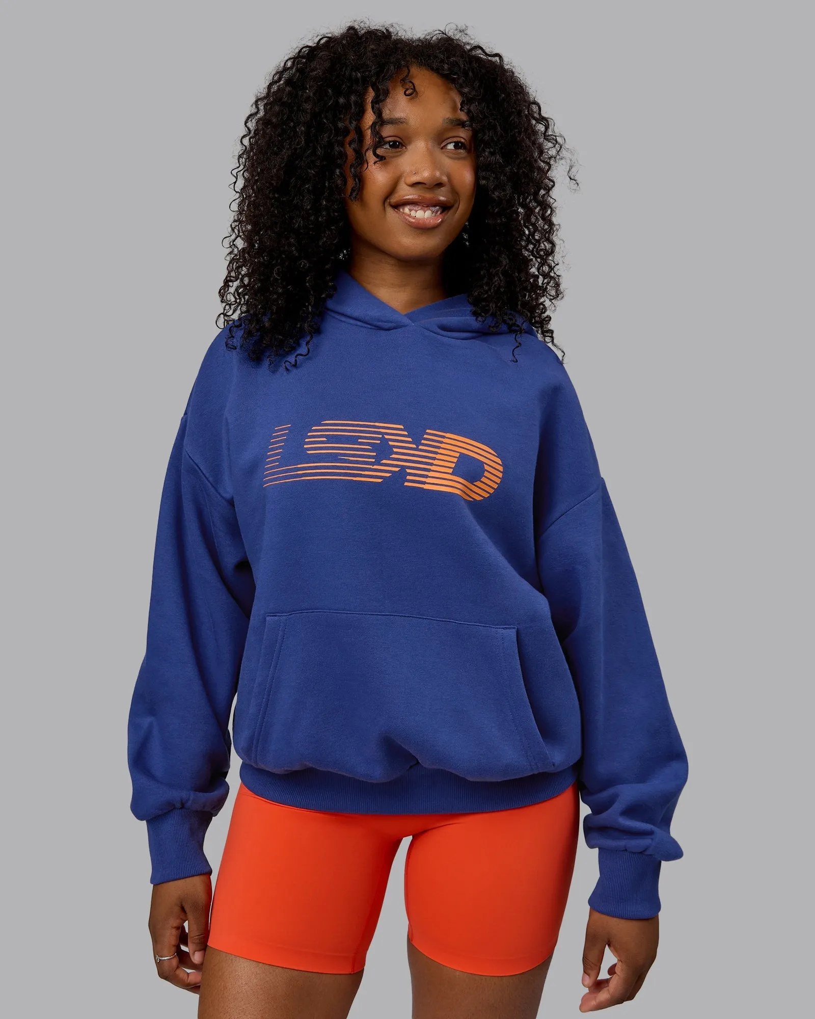 Unisex Motion Hoodie Oversize - Galactic Cobalt-Orange