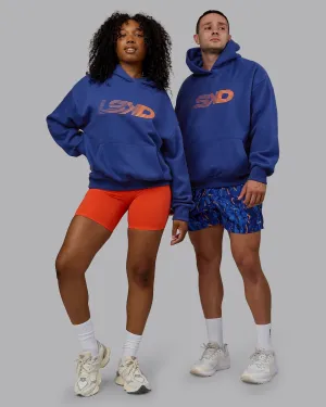 Unisex Motion Hoodie Oversize - Galactic Cobalt-Orange