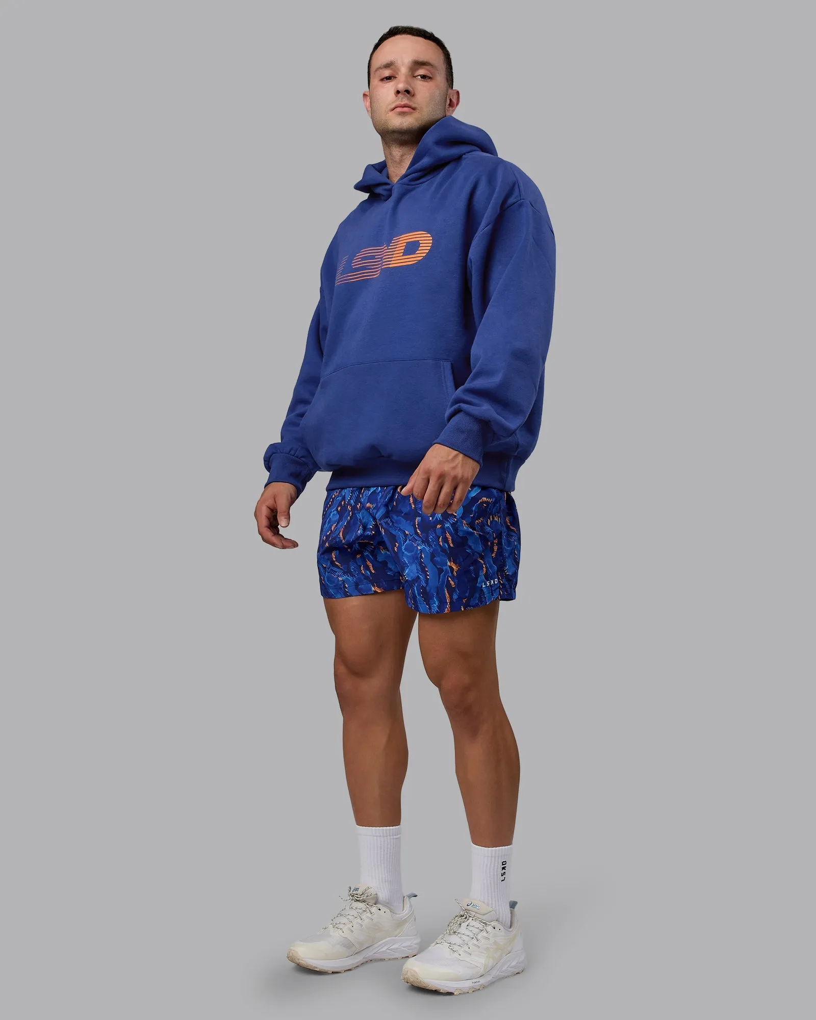Unisex Motion Hoodie Oversize - Galactic Cobalt-Orange
