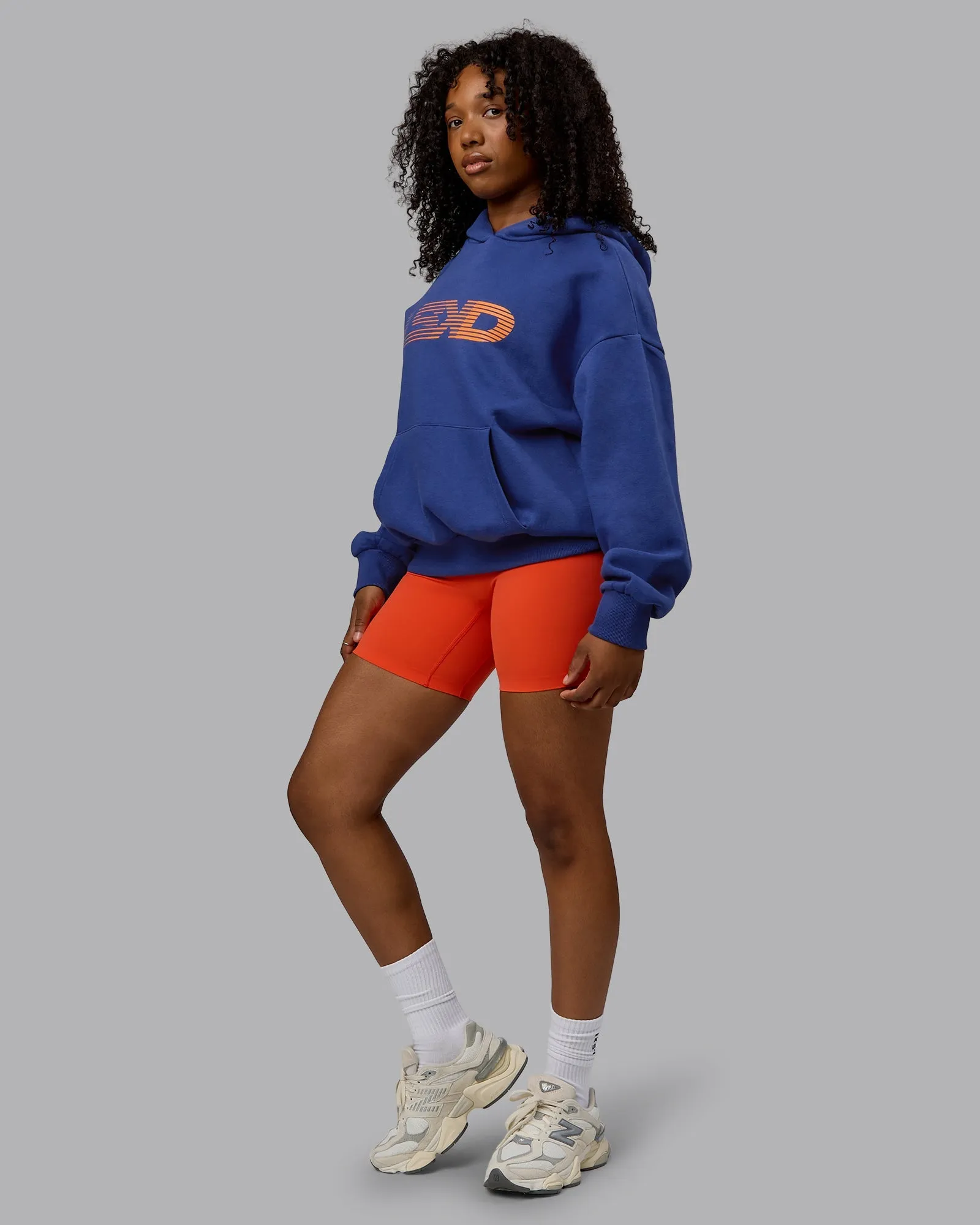 Unisex Motion Hoodie Oversize - Galactic Cobalt-Orange