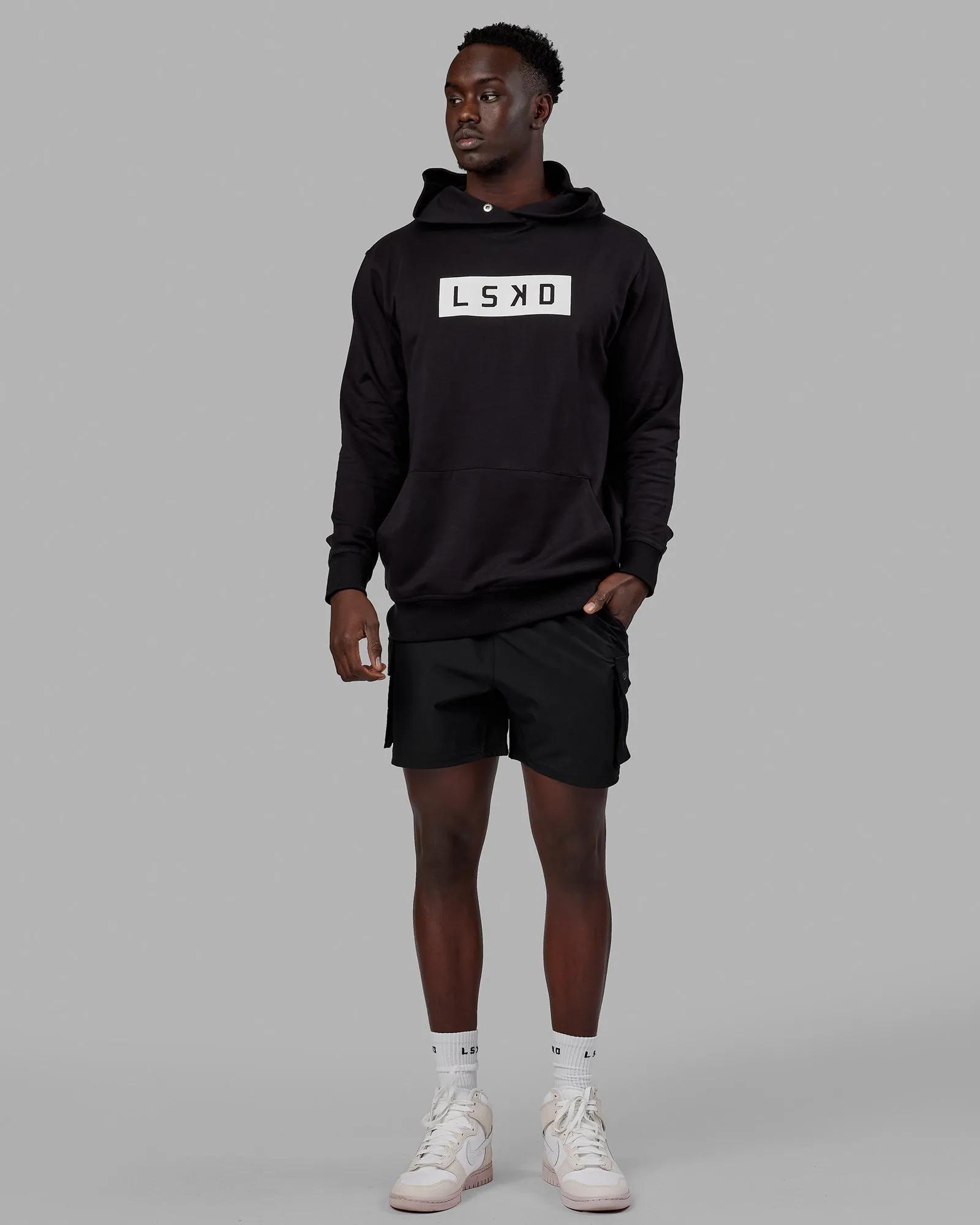 Unisex Strength FLXFLeece Hoodie - Black-White