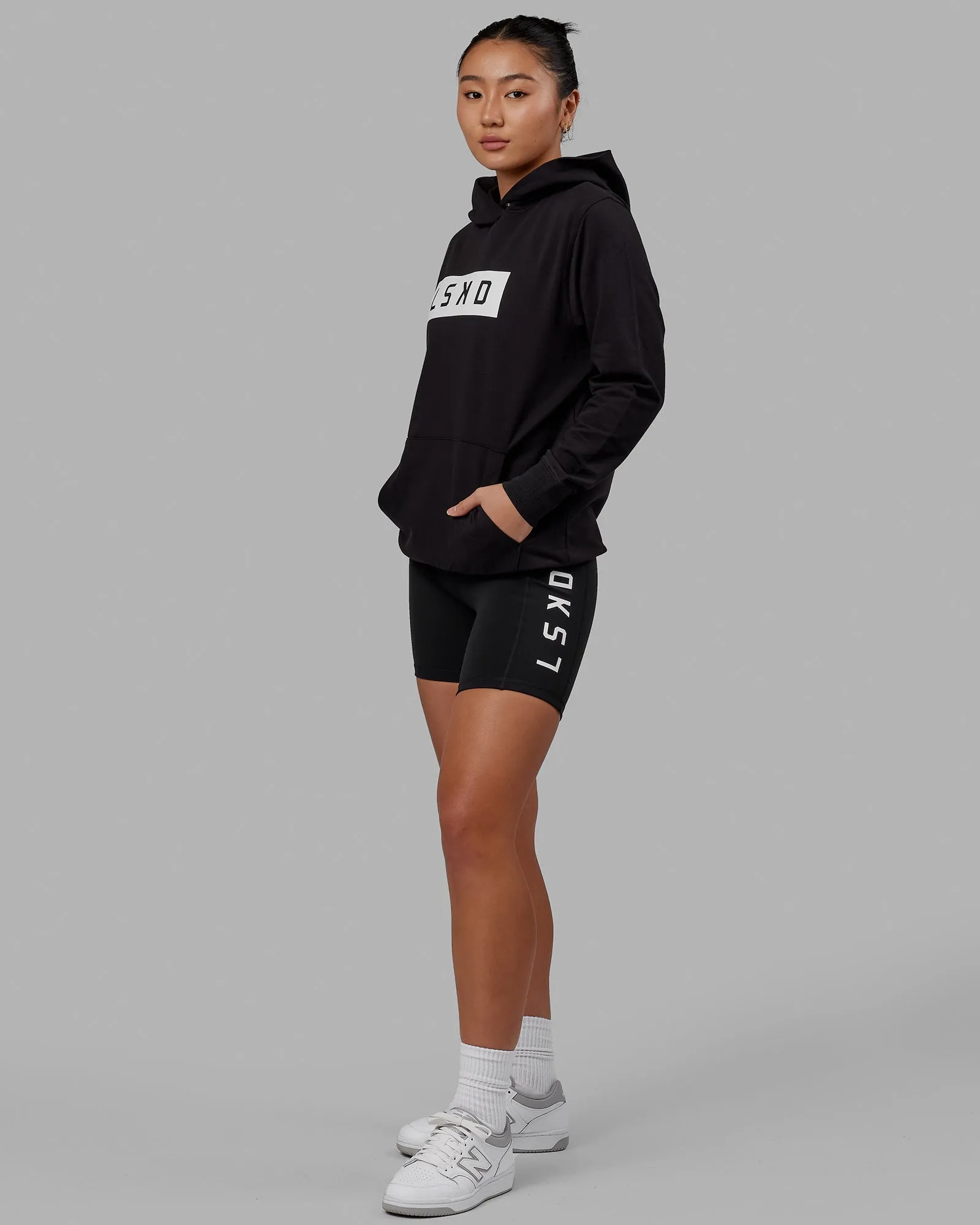 Unisex Strength FLXFLeece Hoodie - Black-White