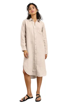 Val Linen Dress - Heathered Flax