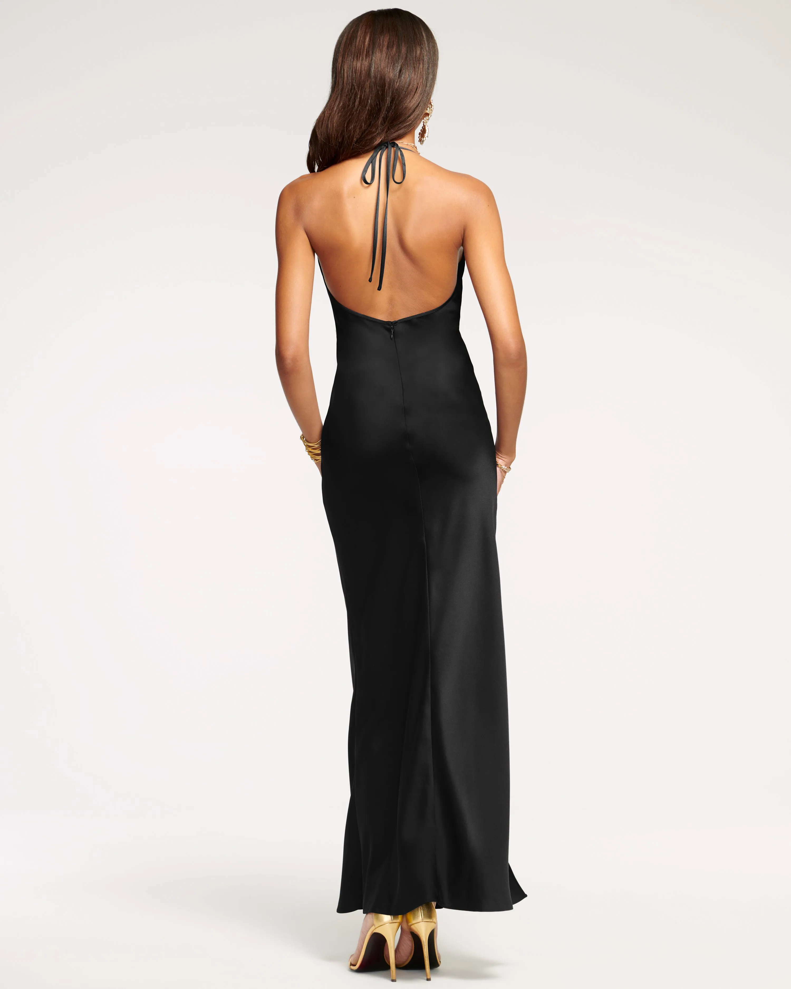 Valentina Plunging Halter Gown