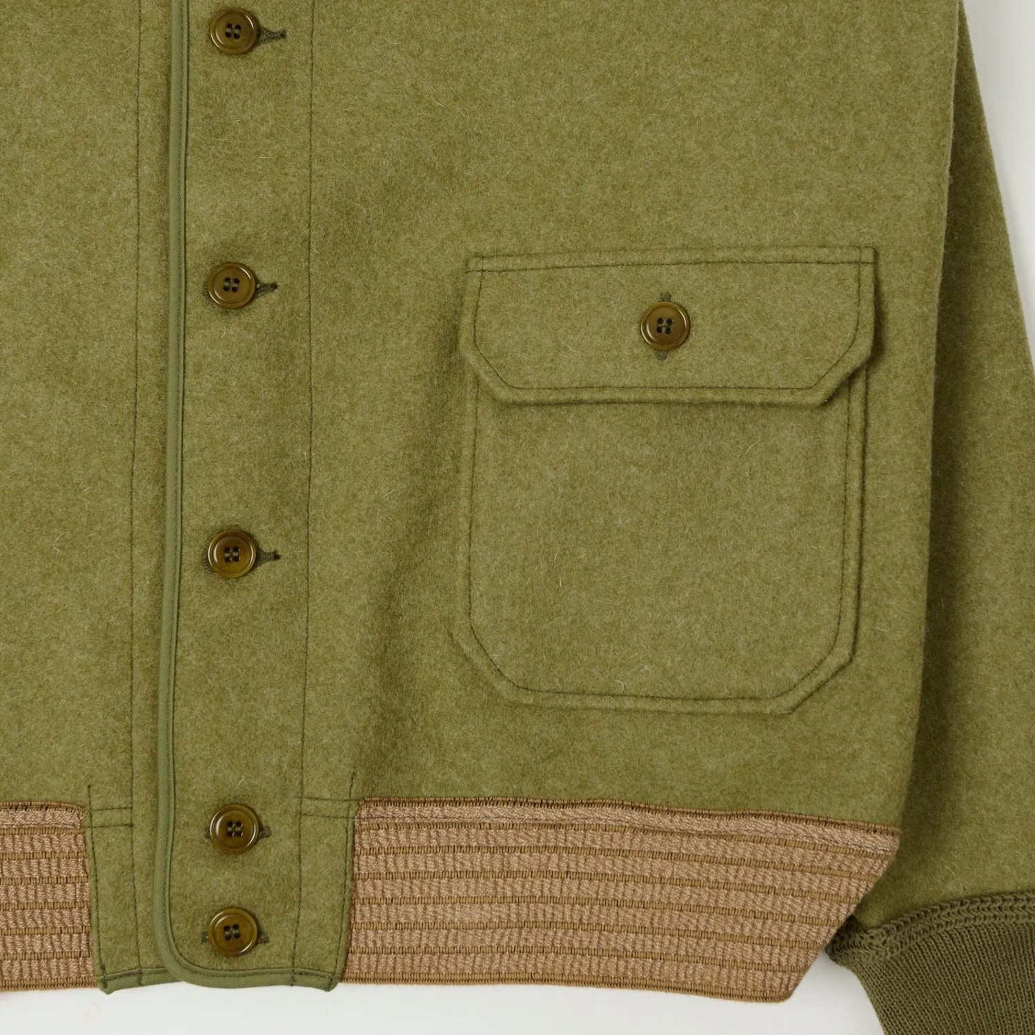 Warehouse & Co 2233 A1 Style Wool Jacket - OD Green