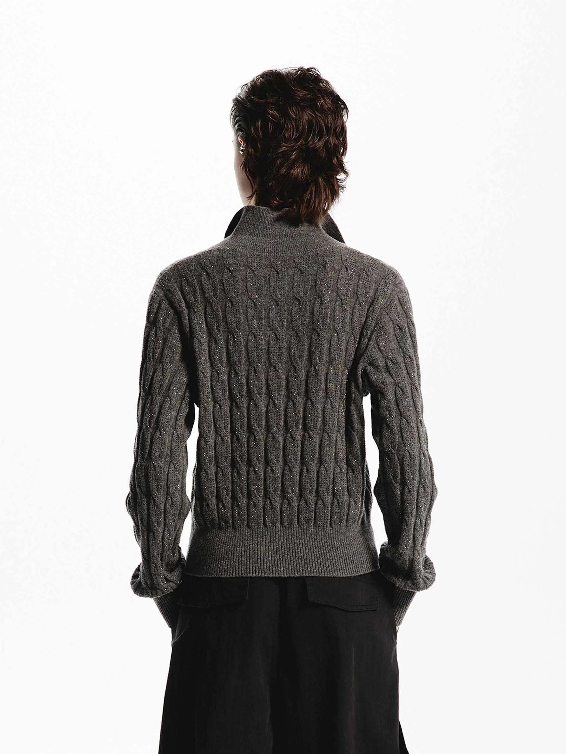 Wool Cable Knit Sweater