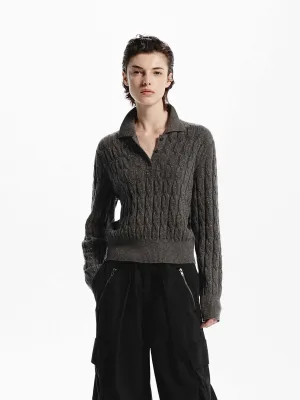 Wool Cable Knit Sweater
