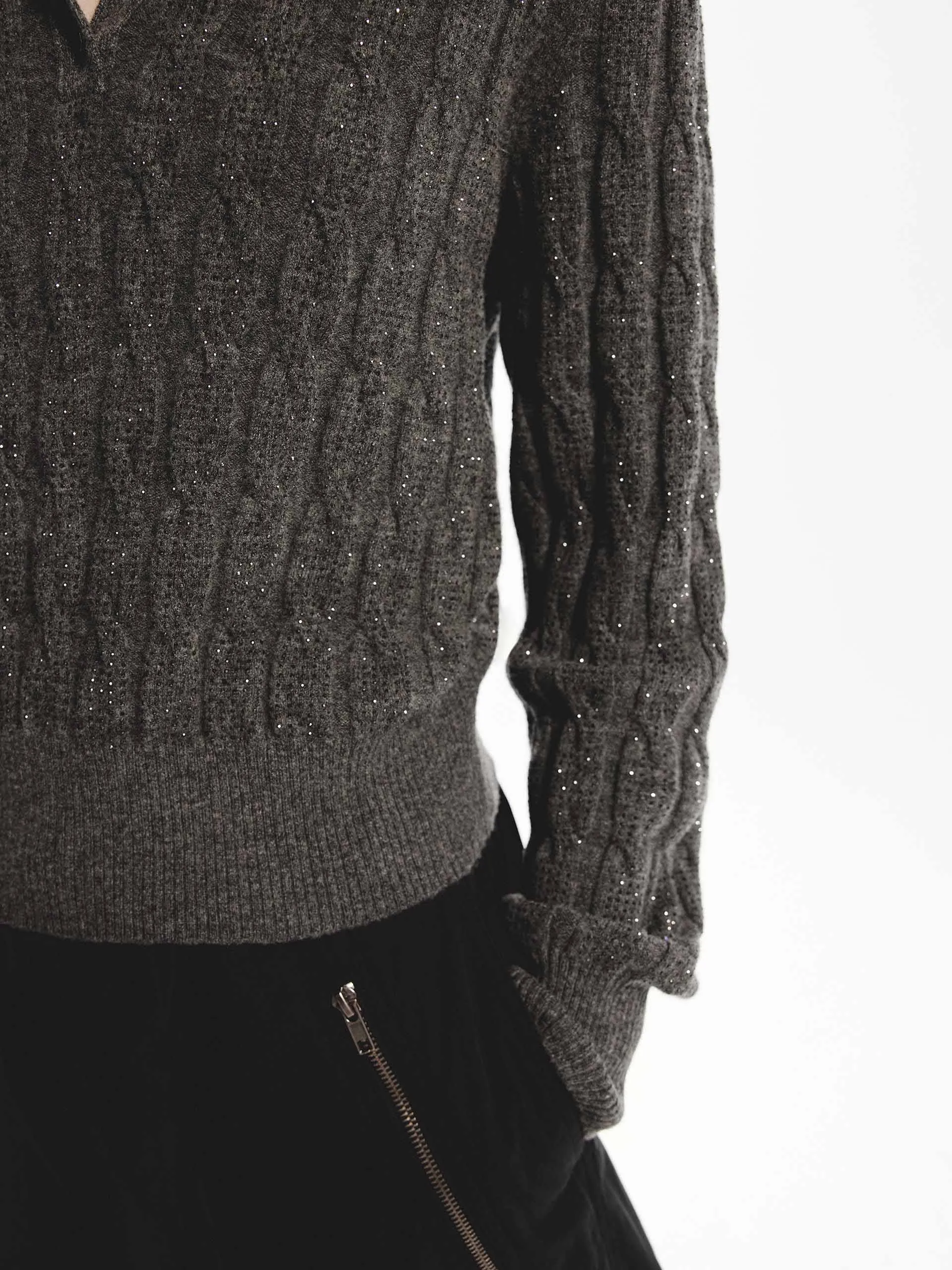 Wool Cable Knit Sweater