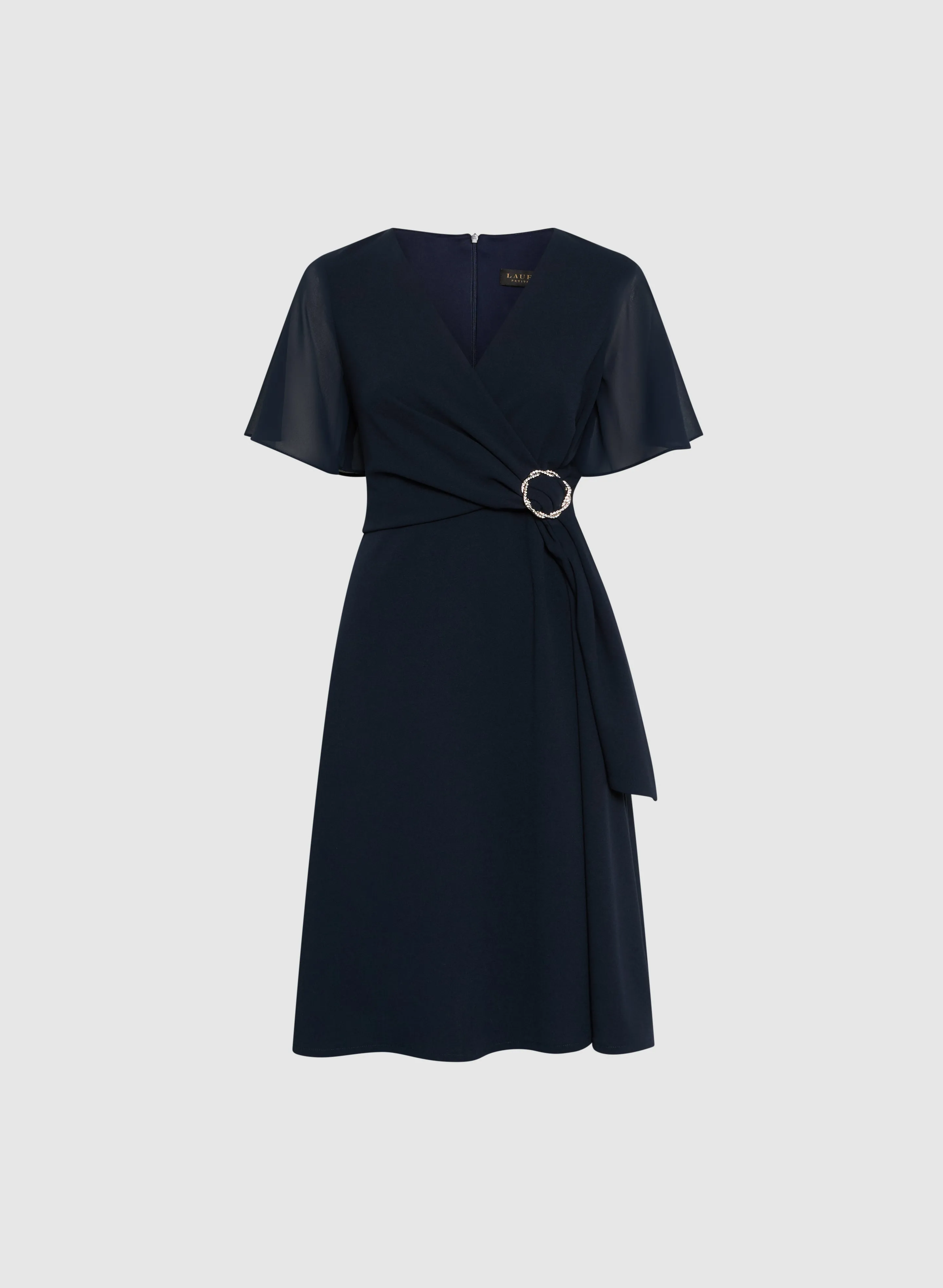 Wrap-Over Chiffon Dress